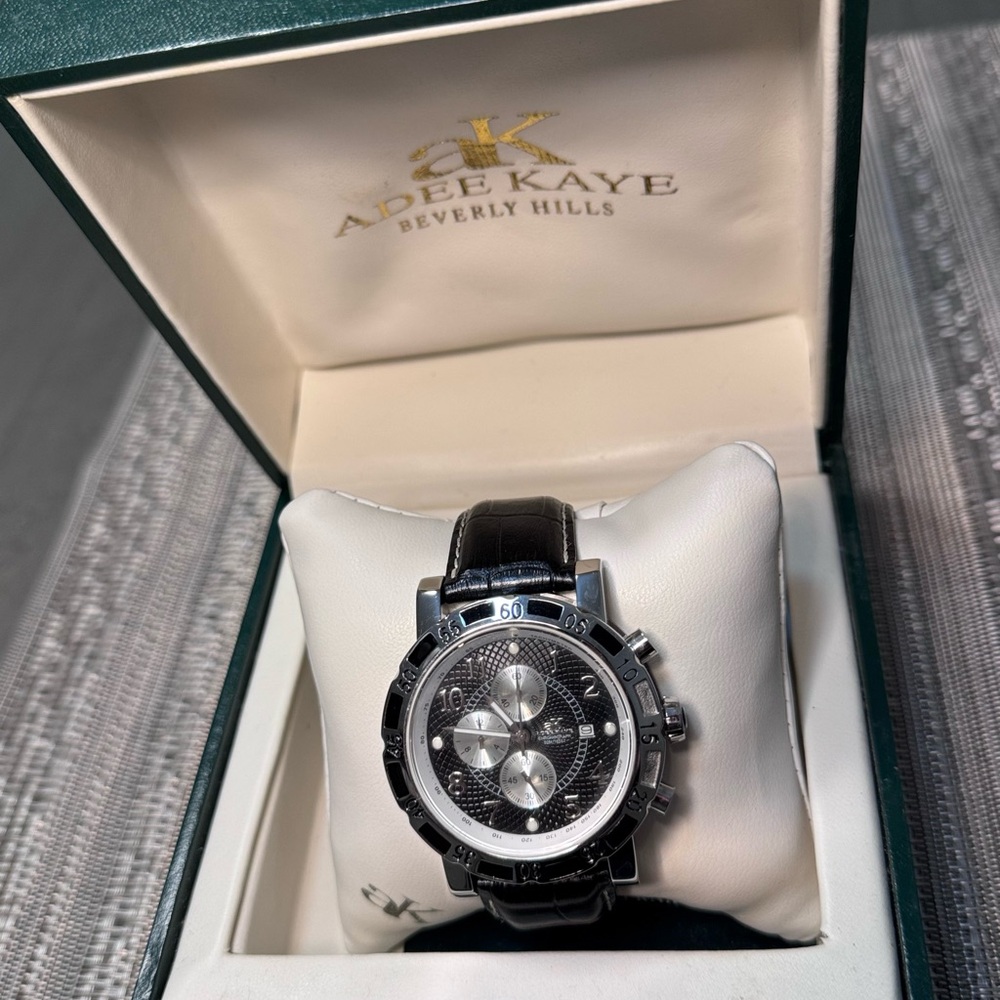 Adee Kaye Black and Silver Watch